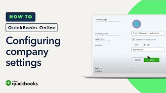 How to set up your company settings in QuickBooks Online