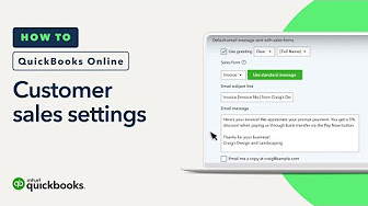 How to set up your sales settings in QuickBooks Online