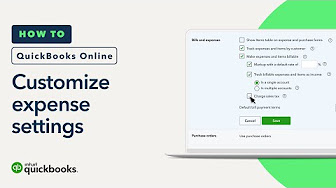 How to set up your expense settings in QuickBooks Online