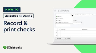 How to record and print checks in QuickBooks Online