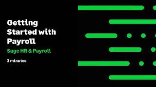 Sage HR & Payroll (Canada) - Getting Started with Payroll