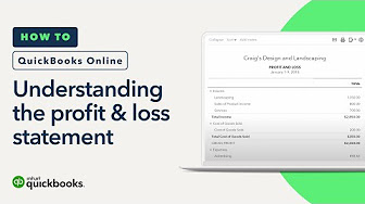 Understanding the profit & loss statement in QuickBooks Online