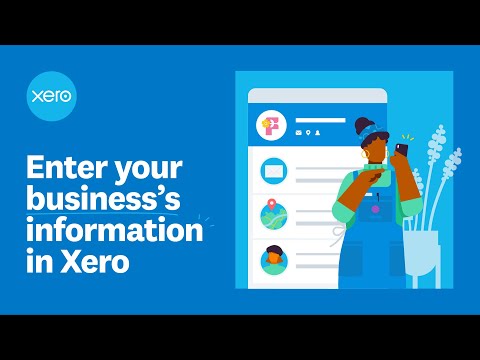 Enter your business's information in Xero